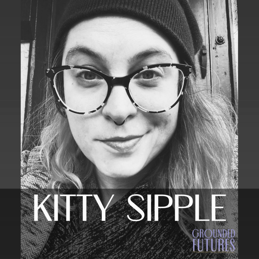 Grounded Futures Show Season 2, Episode 13: Mad Trinkets, with Kitty Sipple “Neuroqueer is both an adjective and a verb. And so, automatically, the word has multiplicity built into it. And it invites you to play with the idea that who you are can also be an action.” We are thrilled to welcome Kitty Sipple back to the show to talk about the roots and lineages of sanism, neuroqueerness, and Madness. Weaving them together in profound and powerful ways, Kitty also shares theirs and other folks' stories of resistance and thriving, and much more! @fungifemme Delighting in our Friends Segment: Hari Alluri ! reads his wonderful poem: Dragon Shoots Its Whispers aka The Lightning Speaks! Music for the show by Sour Gout Logo art by Robin Carrico ?Link to episode and transcripts/show notes in bio, or find us wherever you listen to podcasts. THANKS FOR LISTENING! ? Liam and carla #GroundedFutures #GroundedFuturersShow #SeasonTwo #YouthHost #GenZ #GenX #Magneto #KittySipple #Mad #MadPraxis #Sanism #Neuroqueer #lineages #NFTClub #MadArt #NowPlaying #Joy #Delighting #friends #UnleIroh #HariAlluri Black and white photo of kitty, half-smiling into the camera, wearing a toque and glasses. There is text that says, “Kitty Sipple” and the logo for Grounded Futures in the bottom right corner. “