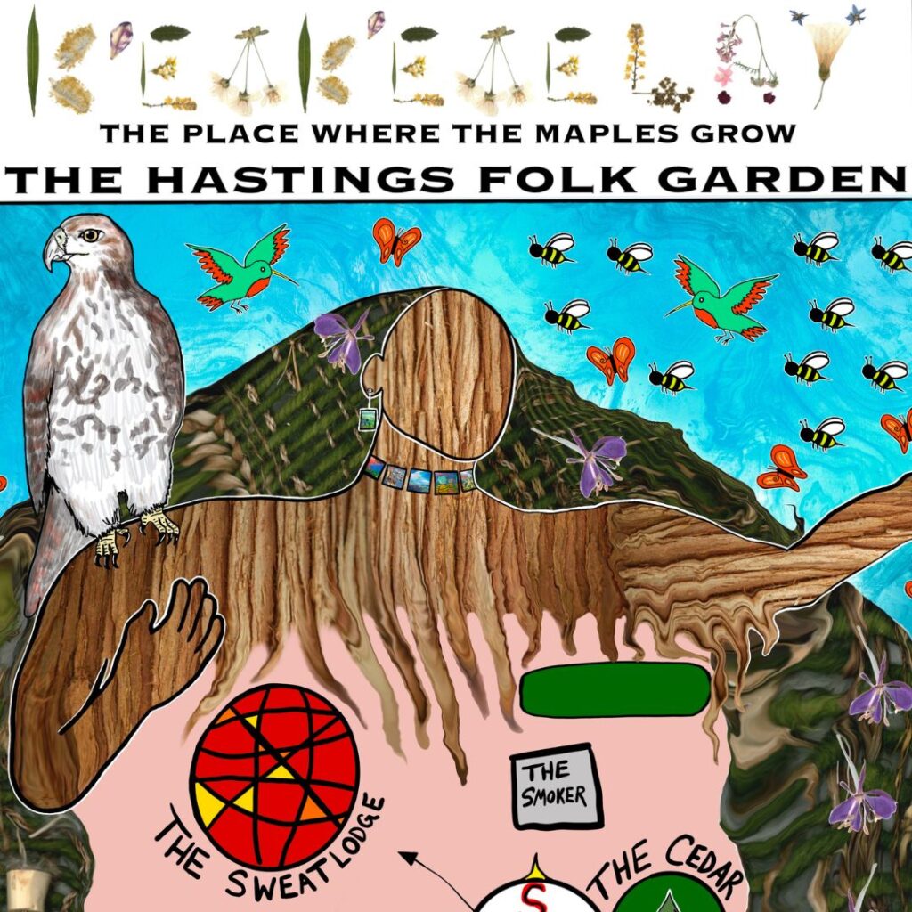 Artist rendering of Hastings Folk Garden Map